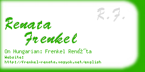 renata frenkel business card